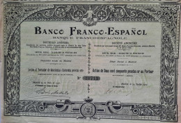 Banco Franco-Espanol -action De 250 Pesetas - Madrid 1907 - Other & Unclassified