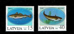 Latvia (Lettonie) - 2002 - Fishes - Yv 544/45 - Vissen