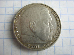 Germany 5 Reichsmark 1936 A Pos. B ( Without Swastika ) - 5 Reichsmark