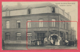 Harnes - Dépt. Pas-de-Calais : Grande Boucherie - Charcuterie LECOCQ - Devanture Publicité Commerce. Cachet Harnes 1909. - Harnes