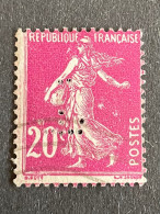 FRANCE T N° 190 Semeuse T 5 Indice 2 Perforé Perforés Perfins Perfin ! - Other & Unclassified