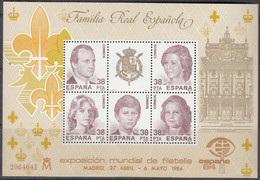 SPANIEN Block 27, Postfrisch **, Internationale Briefmarkenausstellung ESPANA ’84, Madrid, 1984, Königsfamilie - Blocchi & Foglietti