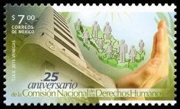 2015 MÉXICO 25 Aniversario De La Comisión Nacional De Los Derechos Humanos, MNH Human Rights - Mexico