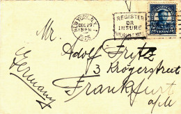 UNITED STATES COVER  1925 FROM NEW YORK TO GERMANY - Briefe U. Dokumente