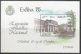 SPANIEN Block 28, Postfrisch **, Nationale Briefmarkenausstellung EXFILNA ’85, Madrid, 1985 - Blocs & Feuillets