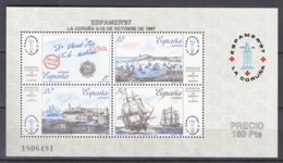 SPANIEN  Block 30 Postfrisch **, Spanisch-Amerikanische Briefmarkenausstellung ESPAMER ’87 1987 - Blocks & Sheetlets & Panes