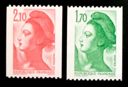 1984 FRANCE N 2321 / 2322 - MARIANNE TYPE LIBERTÉ ROULETTE - NEUF** - Unused Stamps