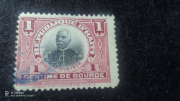 HAİTİ--1910-20      1  CENT      DAMGALI - Haïti
