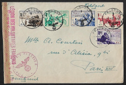 COPERTURA SENSORE LEGIONE FRANCESE WW2 FRANCIA OCCUPAZIONE TEDESCA 1943 CERTIFICATO - Used Stamps