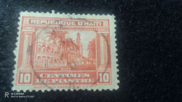 HAİTİ--1910-20      10  CENT      DAMGALI - Haiti
