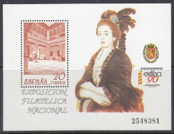 SPANIEN Block 36, Postfrisch **, Nationale Briefmarkenausstellung EXFILNA ’90, Saragossa, 1990 - Blocks & Kleinbögen