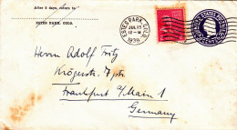 UNITED STATES COVER  STATIONERY 1938 FROM ESTES PARK TO GERMANY - 1941-60