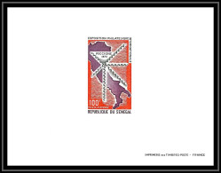 0314 Epreuve De Luxe Deluxe Proof Sénégal Poste Aerienne PA N°129 Exposition Philatélique Internationale De Ricione - Briefmarkenausstellungen