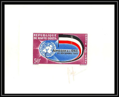 0225a Epreuve De Luxe Deluxe Proof Haute Volta Poste Aerienne PA N°5 Onu (uno United Nations Nations Unies) Signes - UNO