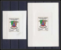 0170 Epreuve De Luxe Deluxe Proof Cameroun N°455 Armoiries Blasons + Signé - Stamps