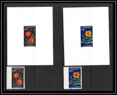 0142 Epreuve De Luxe Deluxe Proof Cameroun N°99/100 Fleurs (fleur Flower Flowers) +Non Dentelé Imperf ** MNH - Cameroun (1960-...)