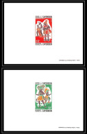 0107 Epreuve De Luxe Deluxe Proof Cameroun N°487/488 Danse Folklorique (dance) OZILA - Tanz
