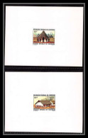 0088 Epreuve De Luxe Deluxe Proof Cameroun N°515/516 Habitat Traditionnel House - Autres & Non Classés