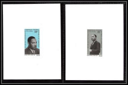 0060a Epreuve De Luxe Proof Non Dentelé Imperf ** MNH ** Cameroun 123/127 Martin Luther King  - Cameroon (1960-...)