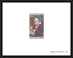 0034d Epreuve De Luxe Deluxe Proof Cameroun N°168 Ludwig Van Beethoven Musique Music - Musique