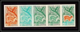 1043b Cote D'ivoire N° 214 Hyemoschus Aquaticus Chevrotain Water Deer Essai (proof) Non Dentelé Imperf ** MNH Bande 5 - Other & Unclassified