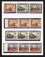 1037 - Guinee - N° 517/519 Train Bateau (bateaux Ship Ships) Bauxite + Bande De 3 Non Dentelé Imperf ** MNH - Trains