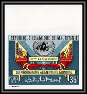 0945c Mauritanie N° 306 Programme Alimentaire Mondial World Food Programme Bloc 4 Non Dentelé Imperf ** MNH - Alimentation