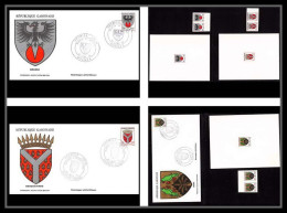 0876- épreuve De Luxe / Deluxe Proof Gabon N° 338/340 Blasons Armoiries + Non Dentelé Imperf ** MNH + Fdc - Briefmarken