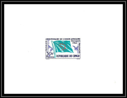 0621 Epreuve De Luxe Deluxe Proof Congo N°152 Drapeau Flag Union Africaine Et Malgache - Stamps