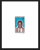 0594 Epreuve De Luxe Deluxe Proof Congo Poste Aerienne PA N°34 Président Barthélémy Boganda - Neufs