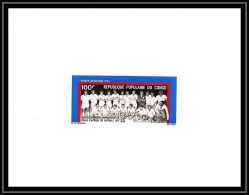0587a Epreuve De Luxe Deluxe Proof Congo Poste Aerienne PA N°144 FOOTBALL (soccer) Coupe D Afrique 1973 - Fußball-Afrikameisterschaft