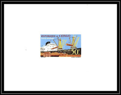0582 Epreuve De Luxe Deluxe Proof Congo Poste Aerienne PA N°6 Pointe-Noire Embarquement De Grumes Bateau (boat-SHIP) - Boten