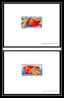 0576 Epreuve De Luxe Deluxe Proof Congo Poste Aerienne PA N°138 / 141 Drapeau Rouge Flag Communisme - Briefmarken
