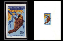 0555 Epreuve De Luxe Deluxe Proof Congo Poste Aerienne PA N°47 Oiseaux (birds) Philaeterus + Non Dentelé Imperf - Autres & Non Classés