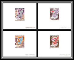 0570 Epreuve De Luxe Deluxe Proof Congo Poste Aerienne PA N°167/170 Révolution Exposition Philatelique Stamps On Stamps - Briefmarkenausstellungen