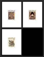 0483 Epreuve De Luxe Deluxe Proof Mauritanie N°117/119 Miniatures Mulsumanes Arab Tableau (Painting) Islam - Andere & Zonder Classificatie