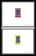0408 Epreuve De Luxe Deluxe Proof Madagascar (malagasy) N°496/497 Armoiries Blason - Postzegels
