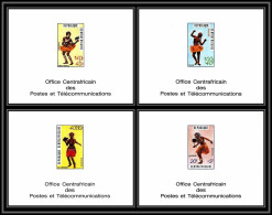 2168/ Centrafricaine N°139/142 Danses Traditionnelles Dance épreuve De Luxe (deluxe Proof) - Dance