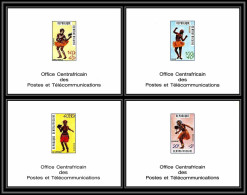 2168/ Centrafricaine N°139/142 Danses Traditionnelles Dance épreuve De Luxe (deluxe Proof) - Dans