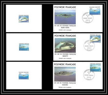 1700 épreuve De Luxe / Deluxe Proof Polynésie (Polynesia) N° 171/173 Iles-Sous-le-Vent + Fdc - Imperforates, Proofs & Errors