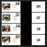1706 épreuve De Luxe / Deluxe Proof Polynésie (Polynesia) N° 198/201 Chapeaux (hat Hats) + Fdc - Ongetande, Proeven & Plaatfouten