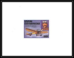 1333/ épreuve De Luxe (deluxe Proof) Centrafrique (centrafricain) Louis Blériot - Histoire De L'Aviation - Avions