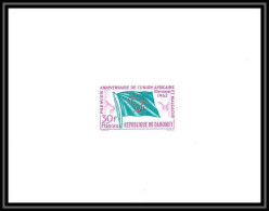 1342/ épreuve De Luxe (deluxe Proof) Dahomey N° 174 Union Africaine Et Malgache Drapeau Flag - Benin - Dahomey (1960-...)