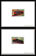 1311/ épreuve De Luxe (deluxe Proof) Madagascar (malagasy) Y&t N°127/128 Trains Chemin De Fer - Madagaskar (1960-...)