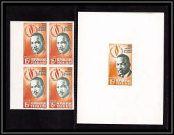 1092 épreuve De Luxe / Deluxe Proof + Non Dentelé Imperf ** MNH Bloc 4 Togo N° 597 Martin Luther King Human Rights - Togo (1960-...)