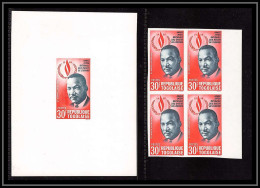 1092 épreuve De Luxe / Deluxe Proof + Non Dentelé Imperf ** MNH Bloc 4 Togo - N° 599 Luther King - Martin Luther King