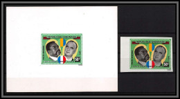2465 Gabon Gabonaise PA N°107 Visite Du Président Pompidou 1971 épreuve De Luxe Deluxe Proof Non Dentelé Imperf - Gabon