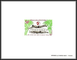 2227/ Wallis Et Futuna N°243 Jeux Du Pacific Sud Natation Swiming épreuve De Luxe Deluxe Proof 1979 - Imperforates, Proofs & Errors