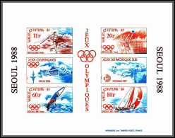2224/ Wallis Et Futuna Bloc N°3 Jeux Olympiques (olympic Games) Seoul 1988 épreuve De Luxe Deluxe Collective Proof RR - Ete 1988: Séoul