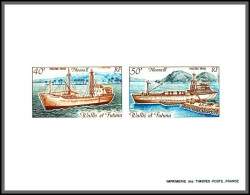 2220/ Wallis Et Futuna N°400/401 Bateau Boat Ship Navires Moana épreuve De Luxe Collective Deluxe Proof 1990 - Boten